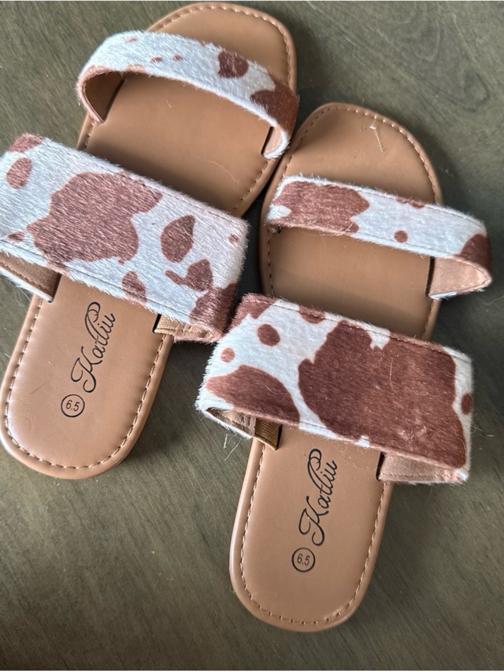 Cowhide print western wear style 6.5